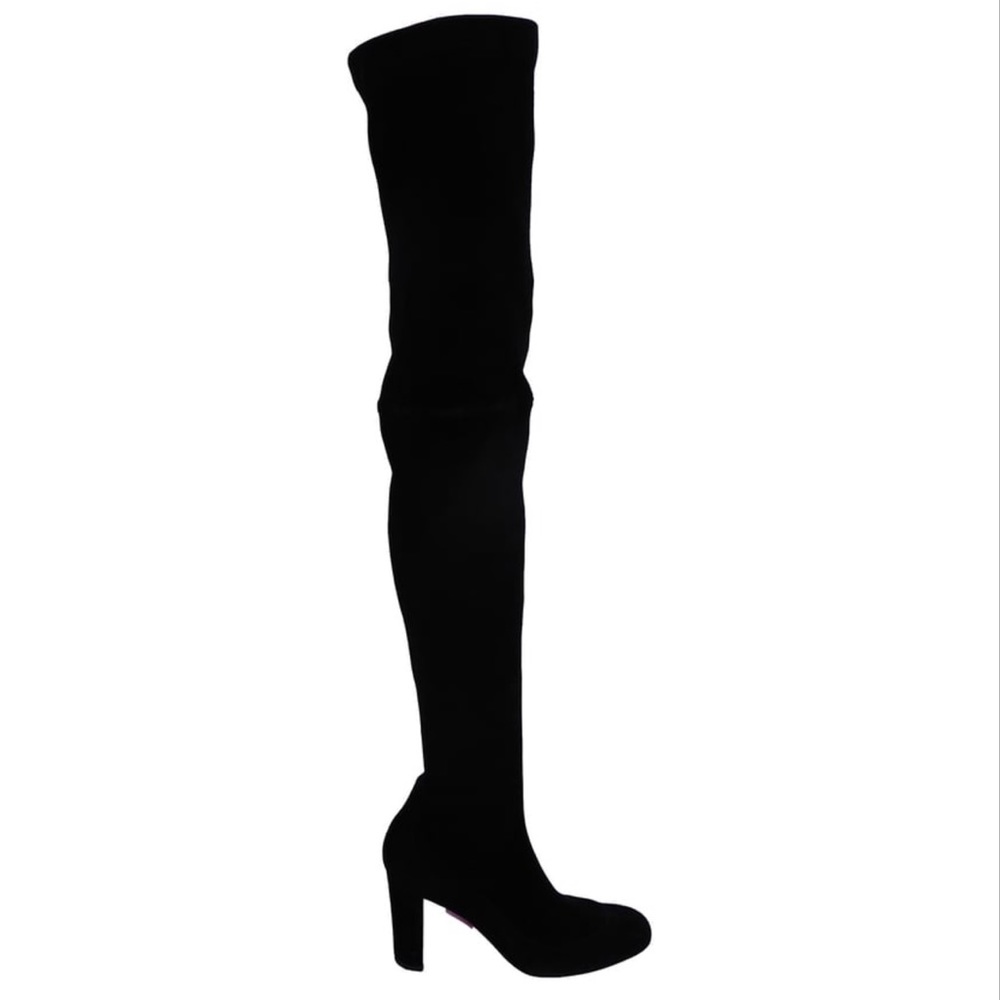 Overknee- Steiger Kiss me GENA 85 / Veloursleder Schwartz